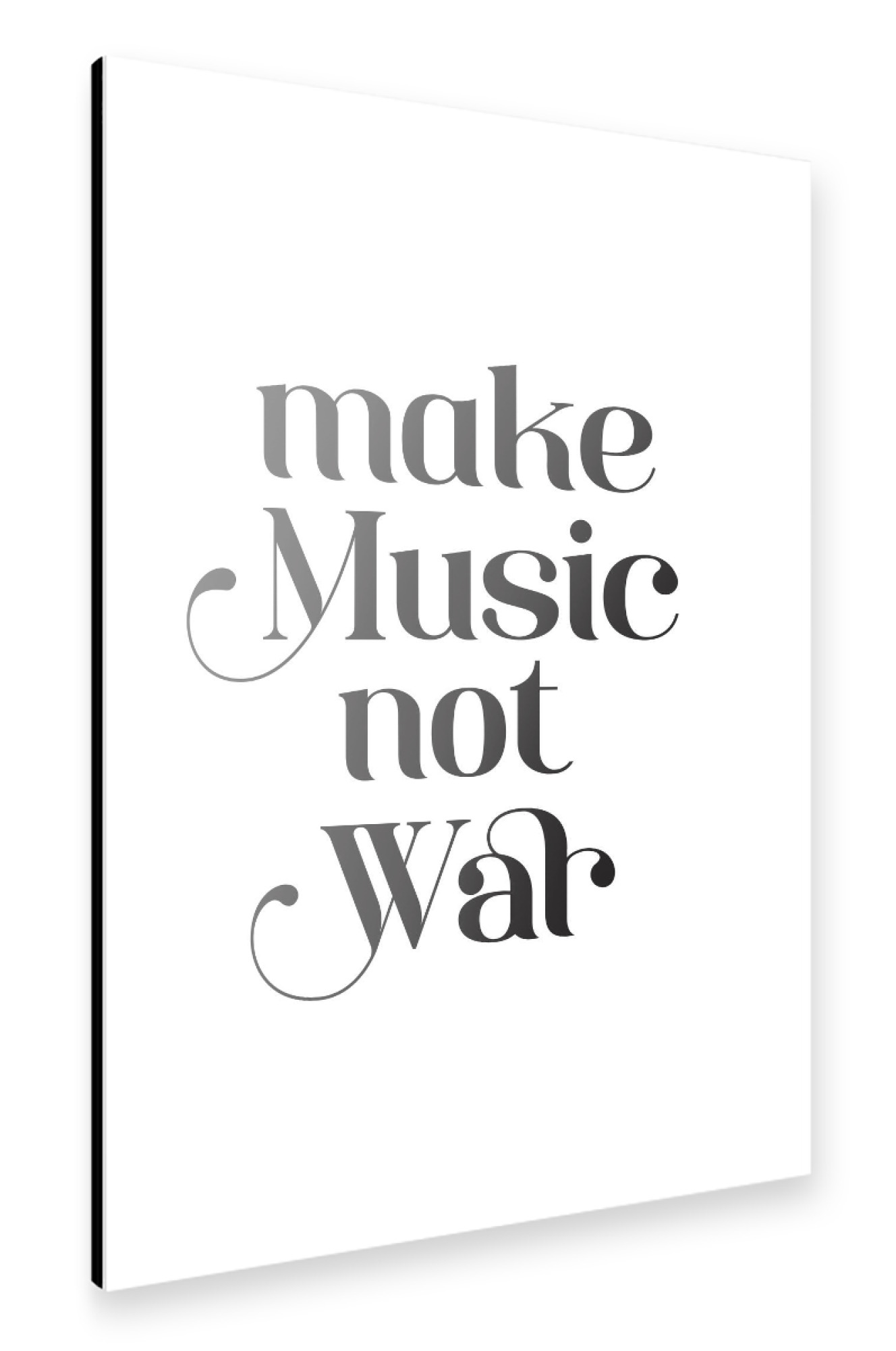 Alu-Dibond "Make Music not War" 30x20 cm artboxONE