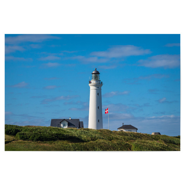 Poster "Hirtshals Fyr und Dannebrog" artboxONE - Natur,Reise,Architektur
