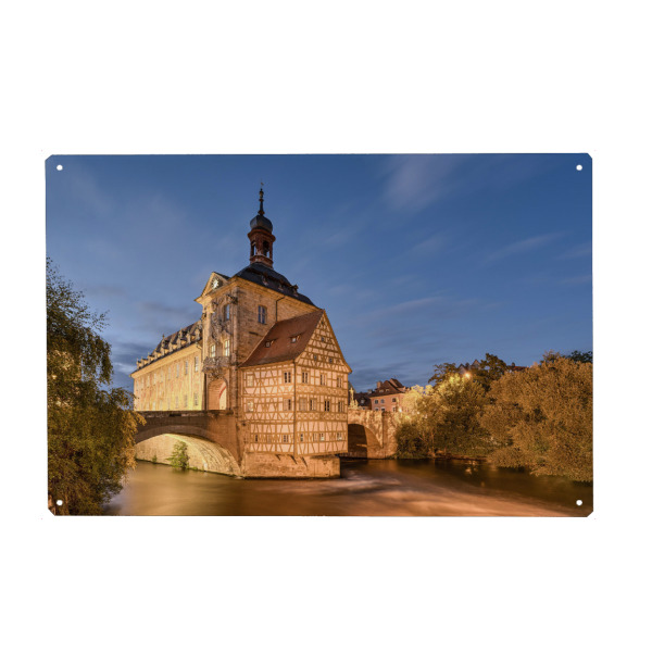 Metall Poster "Altes Rathaus in Bamberg" artboxONE - Städte,Reise,Architektur