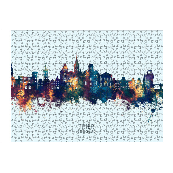 artboxONE Puzzle "Trier Germany Skyline BlueOrange" artboxONE - Städte