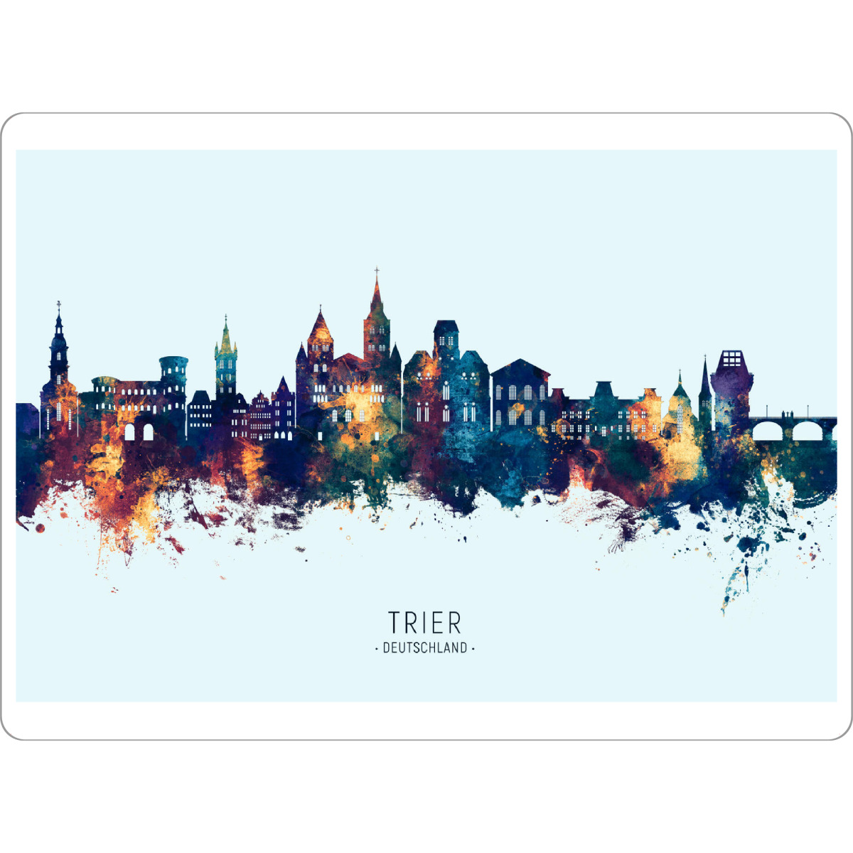 Tischset "Trier Germany Skyline BlueOrange" artboxONE - Städte