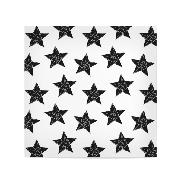 Poster 20x20 cm "Geometrische Sterne - Schwarz" artboxONE - Natur,Abstrakt,Geometrie,Weihnachten