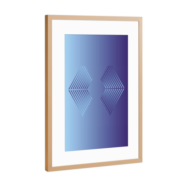 Poster mit Rahmen Kupfer "Raute" artboxONE - Abstrakt,Geometrie