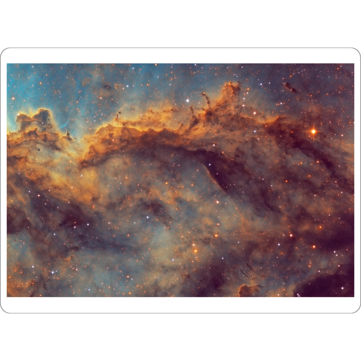 Tischset "Rim Nebula" artboxONE - Galaxy - Nebel,Sterne,Universum,Weltall,Stars,Universe,Galaxy,Space,Weltraum,Astro,Astronomie,Deepsky - Bild nebel