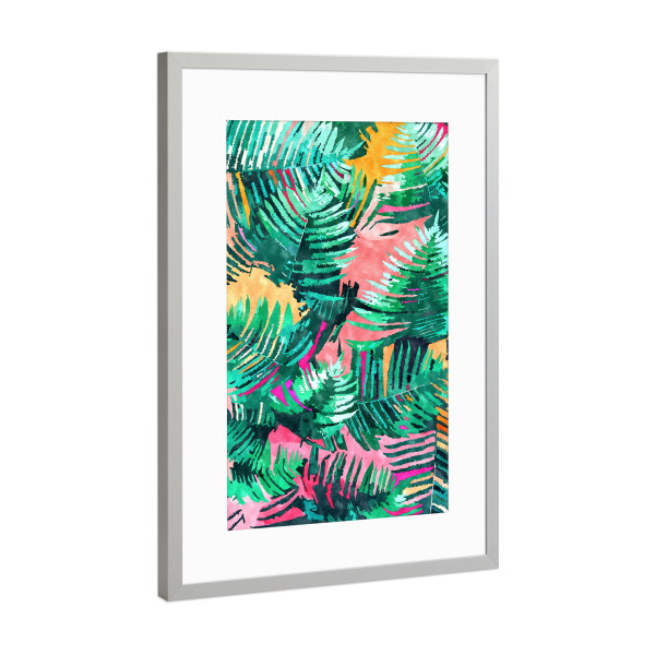 Poster mit Rahmen Silber "Im All About Palm Tree" artboxONE - Natur