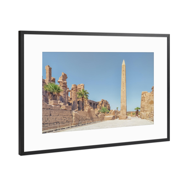 Poster mit Rahmen Schwarz (Metallic) "Karnak Temple" artboxONE - Städte,Reise,Architektur,Reise / Afrika,Reise / Länder