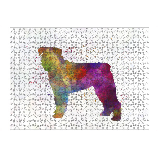 Puzzle Ravensburger "Bouvier Des Flandes in watercolor" artboxONE - Tiere,Abstrakt