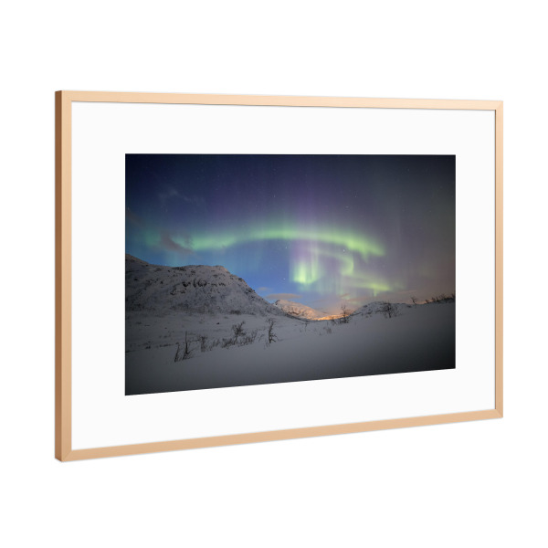 Poster mit Rahmen Kupfer "Magischer Winter" artboxONE - Natur