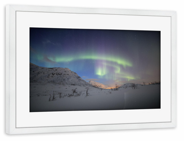 Poster mit Rahmen weiß "Magischer Winter" artboxONE - Natur