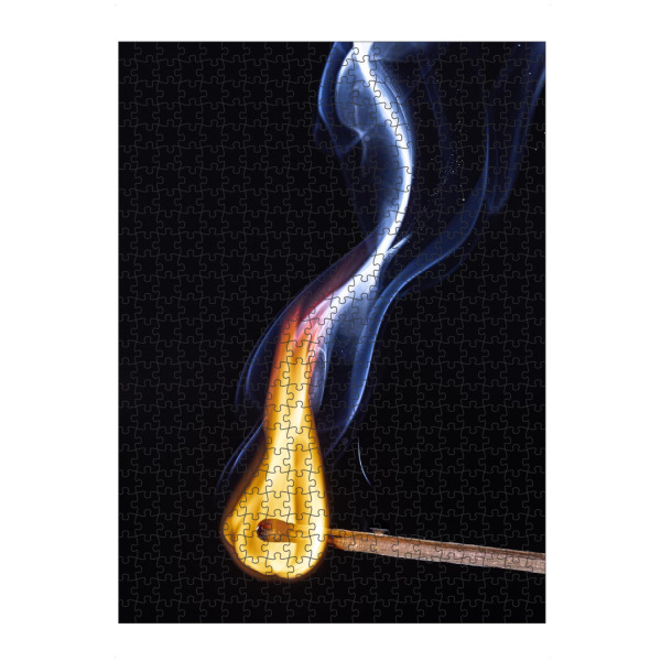 Puzzle Ravensburger "Entflammt" artboxONE - Abstrakt - Feuer,Rauch,Flamme,Streichholz,Makro,Makrofotografie,Fire - Bild feuer