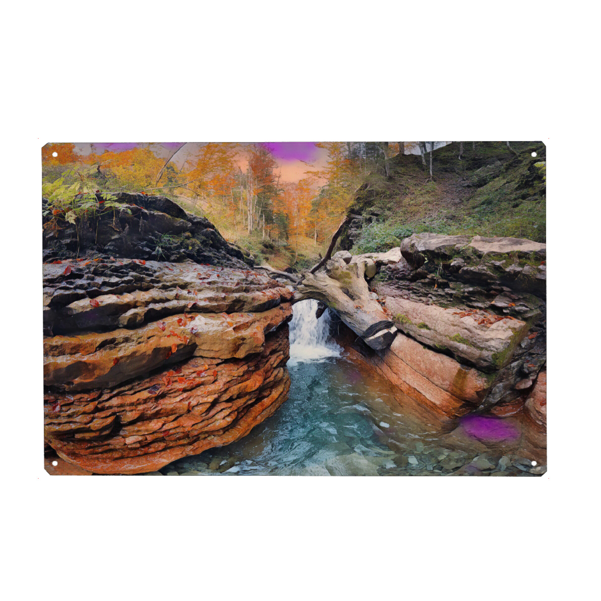 Metall Poster "Das Ende der Schlucht" artboxONE - Natur,Abstrakt