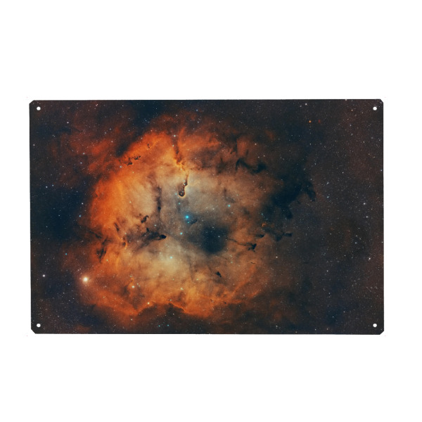 Metall Poster "Elefantenrüsselnebel in Bi-Color" artboxONE - Galaxy - Galaxie,Universum,Deepsky,Sterne,Weltraum,Weltall,Nebel,Space,Universe,Galaxy