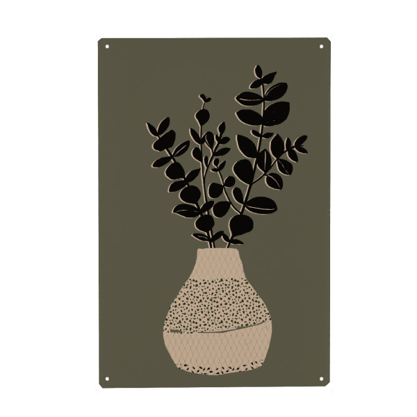 Holzbild "Abstract plant in a vase" artboxONE - Natur,Floral,Abstrakt