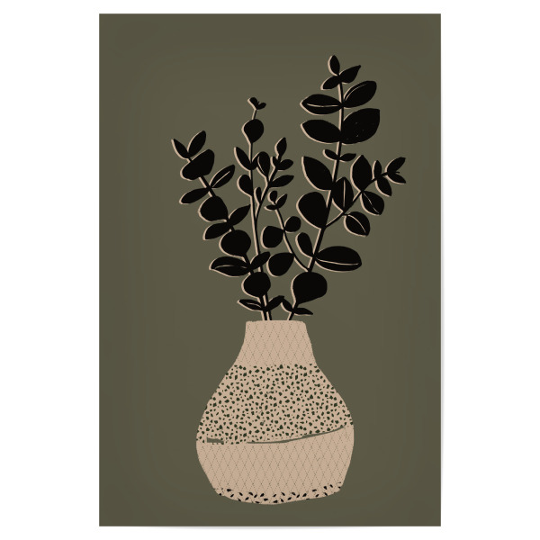 Poster "Abstract plant in a vase" artboxONE - Natur,Floral,Abstrakt