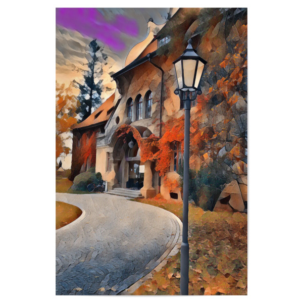 Poster "Die Laterne" artboxONE - Städte / München,Abstrakt,Streetart