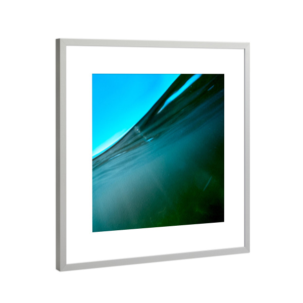 Poster mit Rahmen Silber "Over Under Water Square" artboxONE - Natur,Reise / Strand und Meer,Unterwasser