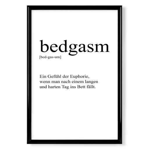 Bedgasm Definition