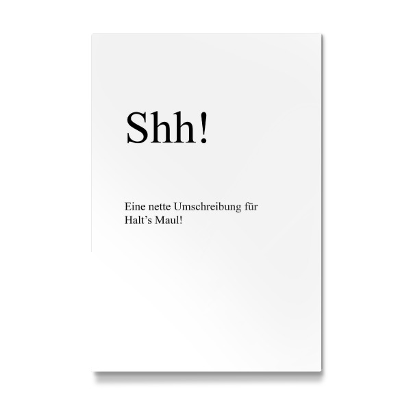 Galerie-Print "Shh! - Definition" 30x20 cm artboxONE