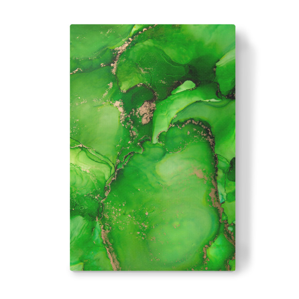 Leinwandbild "Grüner Apfel" artboxONE - Abstrakt - Malerei,Tinte,Abstrakt,Modern,Hintergrund,Texturen,Textur,Farbe,Isopropanol,Alkoholtinte