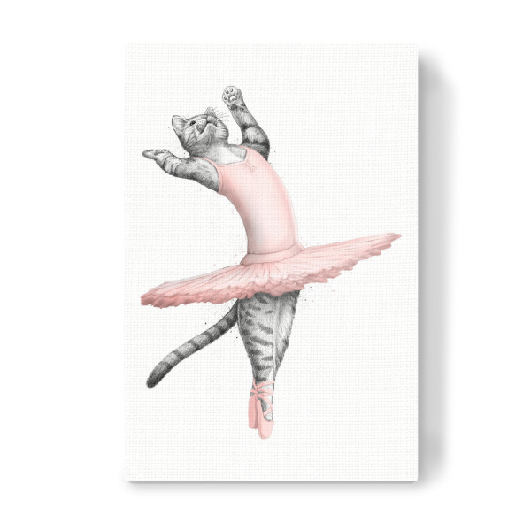Leinwandbild "Ballerina Cat" artboxONE - Tiere,Lustig - Cat,Cats,Pets,Animals,Ballerina,Ballet,Dance,Dancer,Katze,Lustig,Animal,Tier,Tänzer