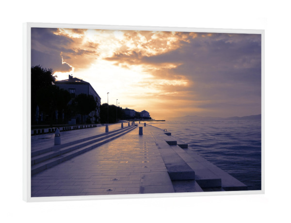 Poster mit weißem Rahmen "Riva, Zadar in Kroatien" artboxONE - Städte,Reise,Reise / Strand und Meer,Reise / Länder