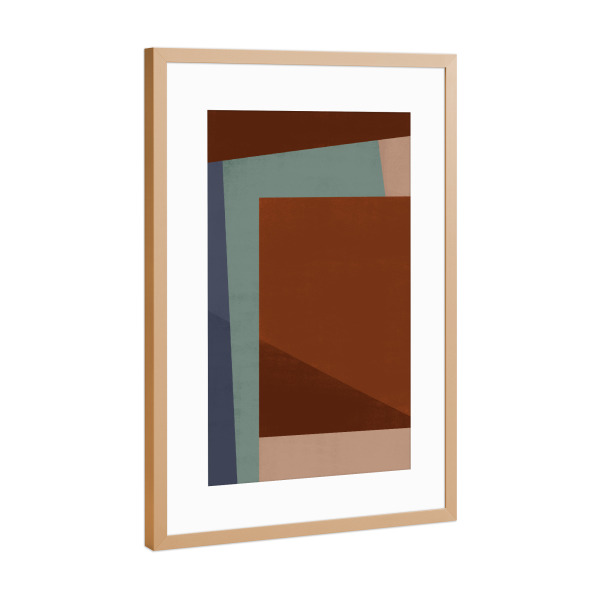 Poster mit Rahmen Kupfer "Abstract Color I" artboxONE - Abstrakt,Geometrie