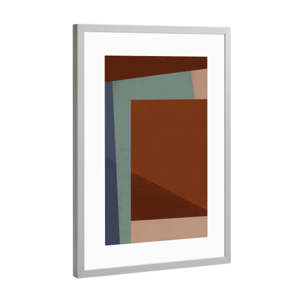 Poster mit Rahmen Silber "Abstract Color I" artboxONE - Abstrakt,Geometrie
