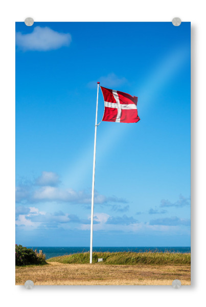 Acrylglasbild "Flagge von Dänemark" artboxONE - Natur,Reise,Architektur,Reise / Strand und Meer,Reise / Länder
