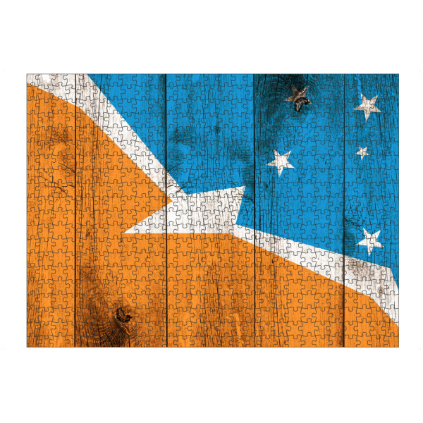 artboxONE Puzzle "Feuerland Flagge" artboxONE - Reise - Flagge,Fahne,Grunge,Retro,Feuerland,Provinz,Argentinien,Südamerika,Flag - Bild flagge