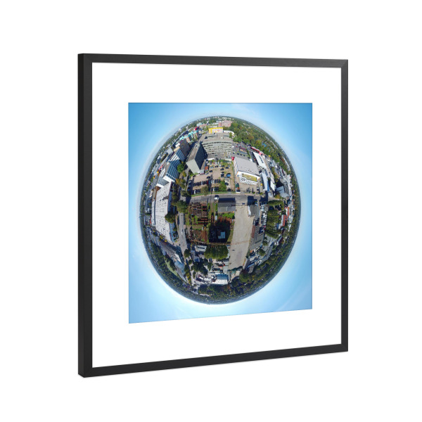 Poster mit Rahmen Schwarz (Metallic) "Hamburg-Tonndorf, Usedomstraße" artboxONE - Städte,Städte / Hamburg,Reise,Architektur,Reise / Länder