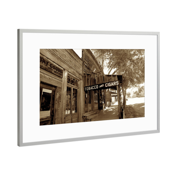 Poster mit Rahmen Silber "Wild West Town" artboxONE - Reise,Reise / Länder