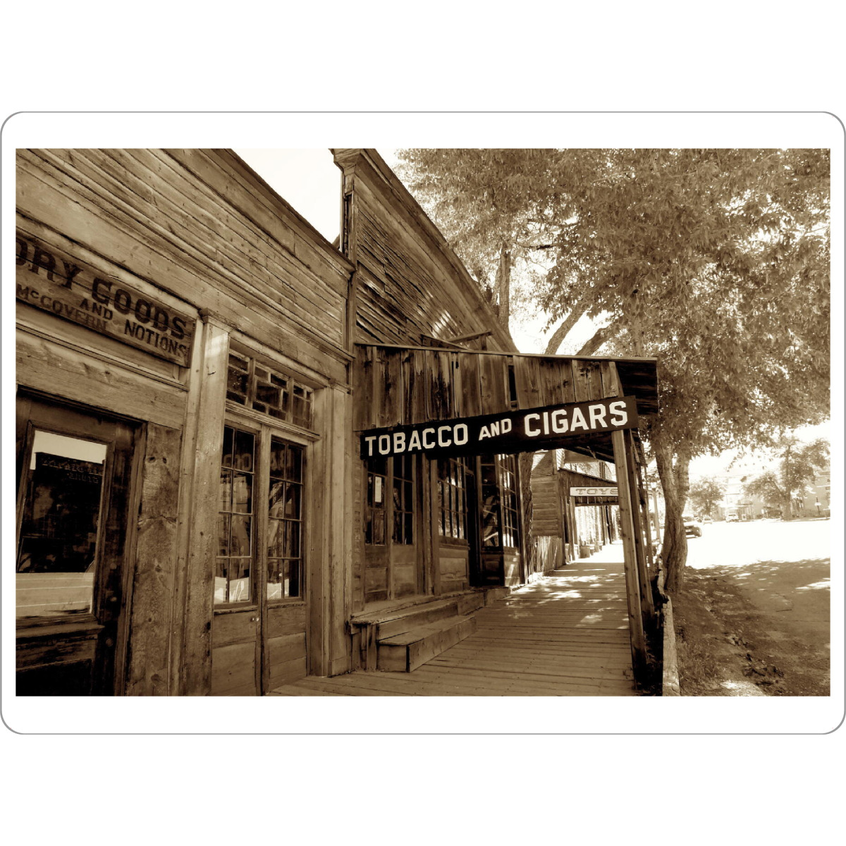 Tischset "Wild West Town" artboxONE - Reise,Reise / Länder - Wildwest,Wilder westen,Usa,Amerika,Cowboys,Indianer,Western,Westernsstadt,Blockhaus