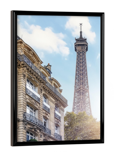 Poster mit schwarzem Rahmen "Evening light in Paris" artboxONE - Städte,Reise,Architektur,Städte / Paris,Reise / Länder