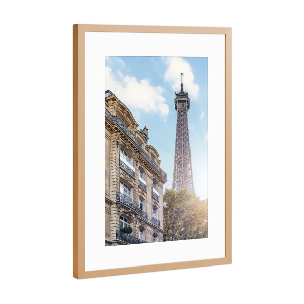 Poster mit Rahmen Kupfer "Evening light in Paris" artboxONE - Städte,Reise,Architektur,Städte / Paris,Reise / Länder