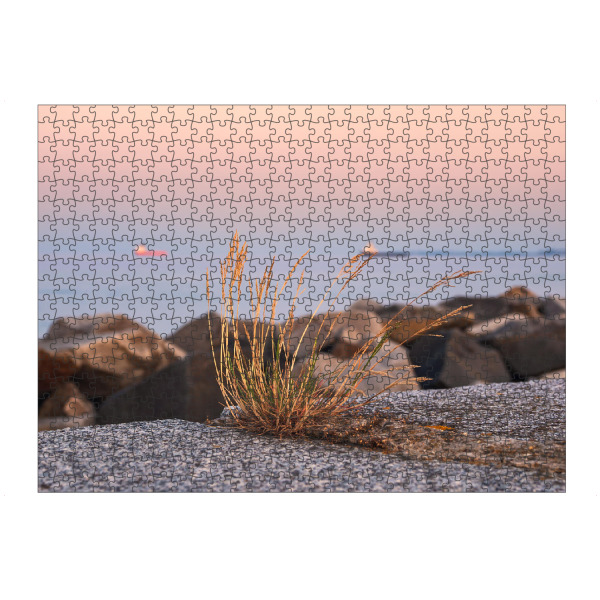 artboxONE Puzzle "Grasbüschel auf der Mole" artboxONE - Natur,Reise,Architektur,Reise / Strand und Meer
