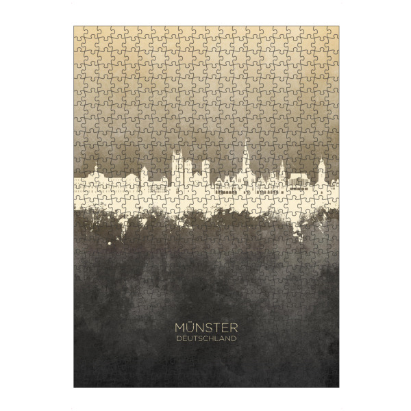 Puzzle Ravensburger "Münster Germany Skyline Taupe" artboxONE - Städte