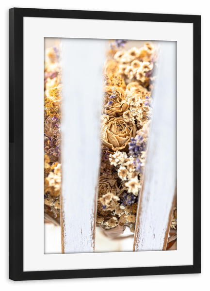 Poster mit Rahmen schwarz "3 Jahre danach - Nahaufnahme" artboxONE - Floral