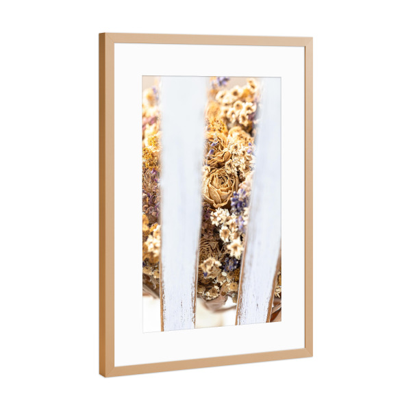 Poster mit Rahmen Kupfer "3 Jahre danach - Nahaufnahme" artboxONE - Floral