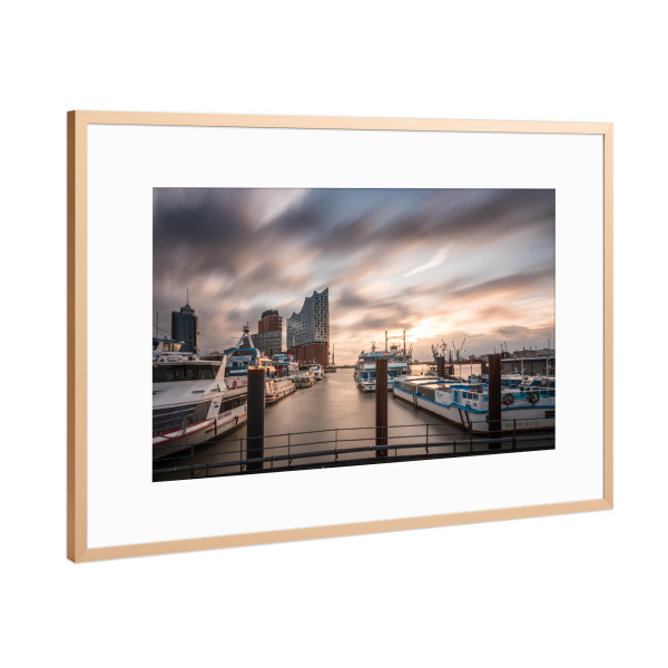 Poster mit Rahmen Kupfer "Hamburg Hafencity" artboxONE - Städte / Hamburg,Architektur