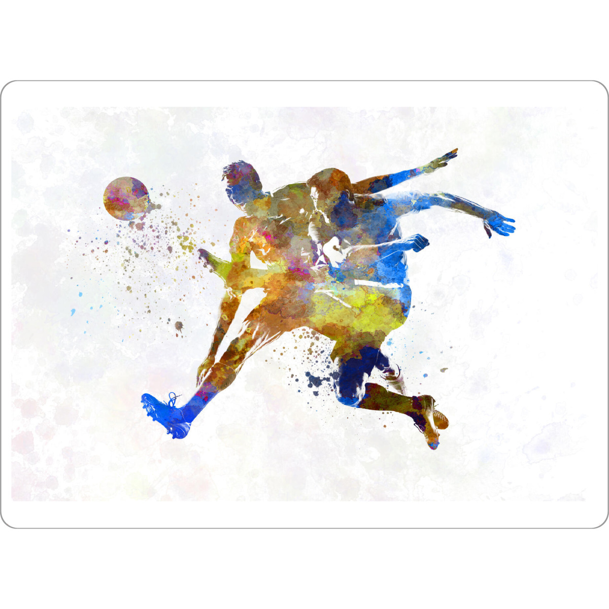 Tischset "Playing soccer in watercolor-b" artboxONE - Sport / Fußball - Sport,Sports,Watercolor,Footballer,Player,Soccer,Athlete,Ball,Goal