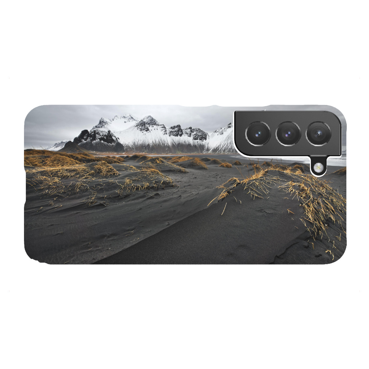 Samsung Galaxy "Schwarze Sanddünen vor Bergkette" Premium-Case Handyhülle artboxONE