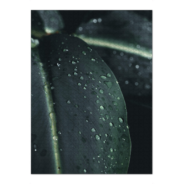 Puzzle Ravensburger "Green Waterdroops" artboxONE - Natur,Floral