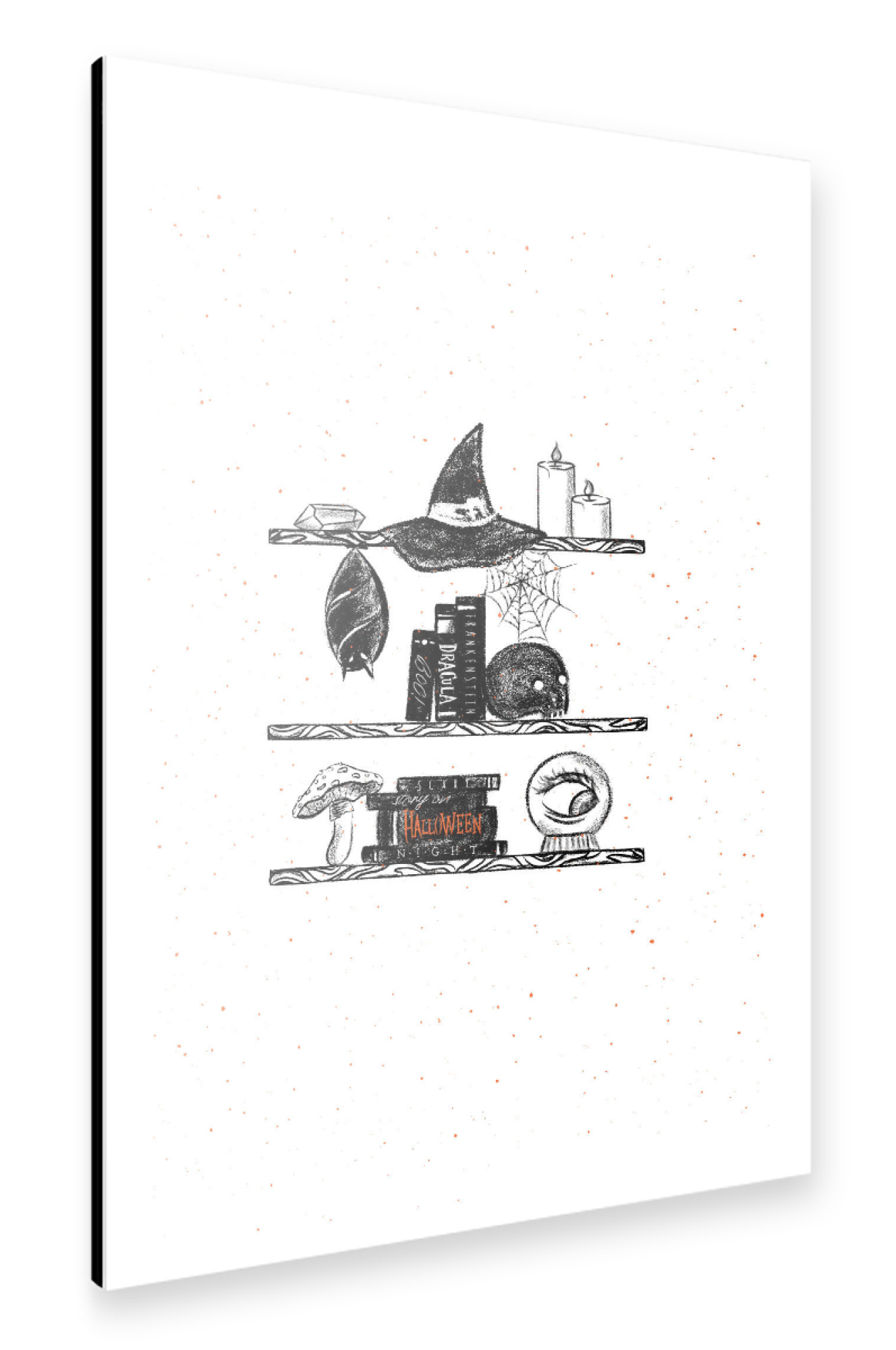 Alu-Dibond "Halloween shelf" 30x20 cm artboxONE