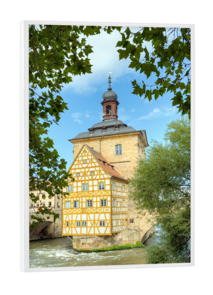 Poster mit weißem Rahmen "Altes Rathaus Bamberg" artboxONE - Städte,Reise,Architektur