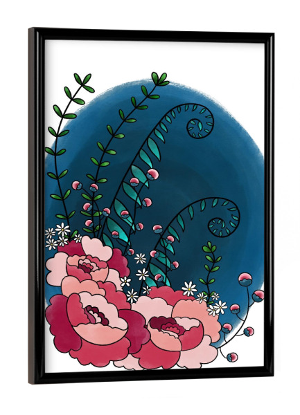 Poster mit schwarzem Rahmen "Ikebana" artboxONE - Natur,Floral,Abstrakt