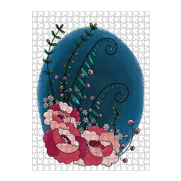 artboxONE Puzzle "Ikebana" artboxONE - Natur,Floral,Abstrakt - Ikebana,Blumen,Rosen,Fantasievoll,Illustration,Flowers,Floral,Botanical,Botanisch