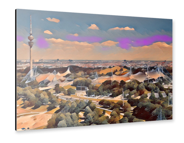 Alu-Dibond "Olympiapark" 30x20 cm artboxONE