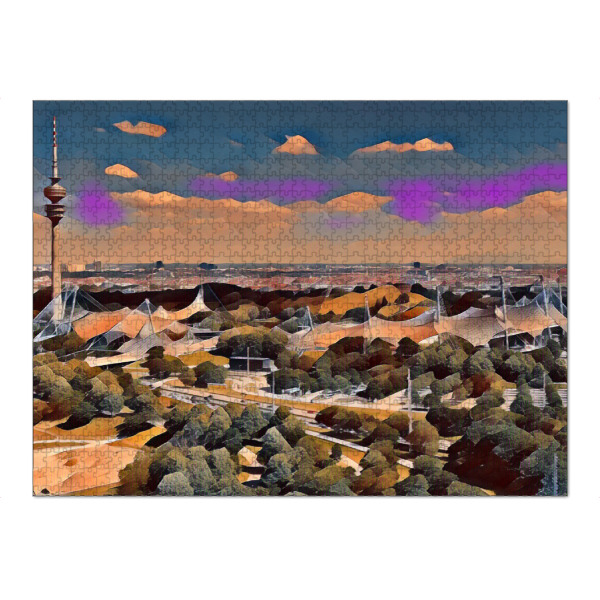 Puzzle Ravensburger "Olympiapark" artboxONE - Städte / München,Architektur