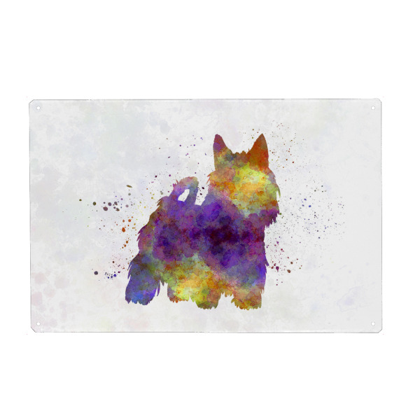 Holzbild "Australian Silky Terrier" artboxONE - Tiere - Dog,Pet,Childish,Watercolor,Decorative,Nursery decor,Animal,Animals,Dogs