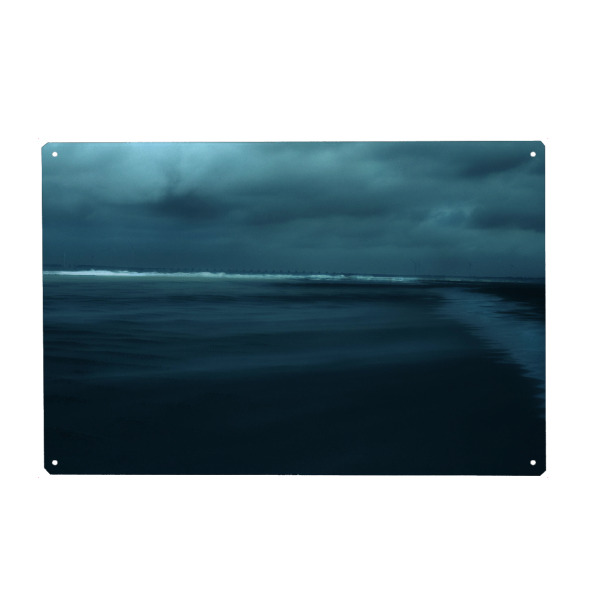 Metall Poster "Dunkler Strand" artboxONE - Natur,Reise,Reise / Strand und Meer,Reise / Länder